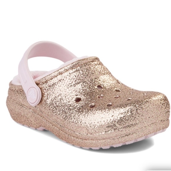 C5 Pink Glitter Fuzzy Crocs - Picture 4 of 7